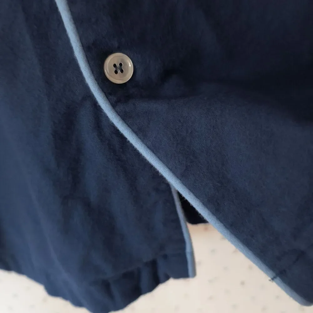 Vermont Country Store Pajama Set Mens 3X Blue Portuguese Cotton Flannel Cozy PJs - Picture 9 of 16